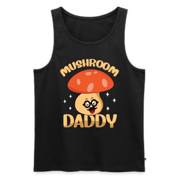 Mushroom Daddy Foraging Mushroom Hunting - Men's Premium Organic Tank Top - black - Front - AI Model Male 178 light (178cm)