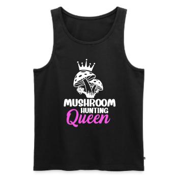 Mushroom Hunting Queen Foraging Mushroom Hunting - Männer Premium Bio Tank Top - Schwarz - Vorne - AI Model Male 178 light (178cm)