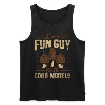 I'm A Fun Guy With Good Morels Foraging Mushroom - Männer Premium Bio Tank Top - Schwarz - Vorne - AI Model Male 178 light (178cm)