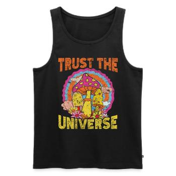 Trust The Universe Hippie Mushroom - Men's Premium Organic Tank Top - black - Front - Michal (187cm)