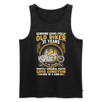 Biker Legend Since 1993 Motorcycle 31th Birthday - Männer Premium Bio Tank Top - Schwarz - Vorne - AI Model Male 178 light (178cm)