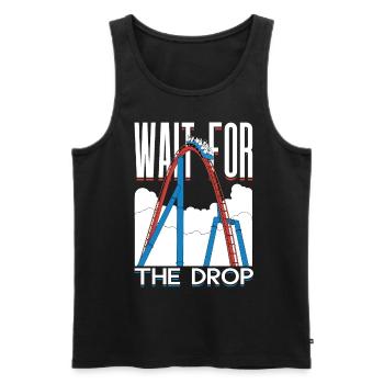 Wait For The Drop Roller Coaster - Men's Premium Organic Tank Top - black - Front - Michal (187cm)