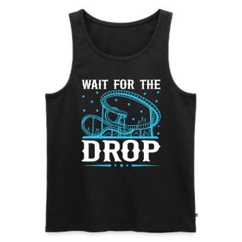 Wait For The Drop Roller Coaster - Men's Premium Organic Tank Top - black - Front - Michal (187cm)