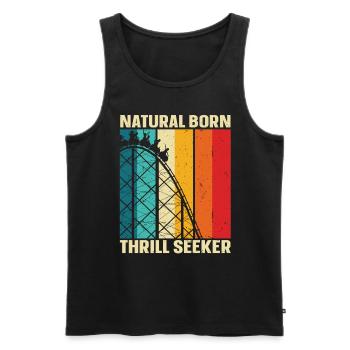 Natural Born Thrill Seeker Montagnes russes - Débardeur bio Premium Homme - noir - Devant - Michal (187cm)