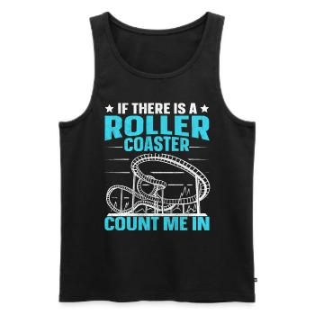 If There Is A Rollercoaster Count Me In Roller - Men's Premium Organic Tank Top - black - Front - Michal (187cm)