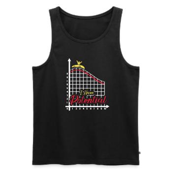 I have Potential Roller Coaster - Männer Premium Bio Tank Top - Schwarz - Vorne - AI Model Male 178 light (178cm)