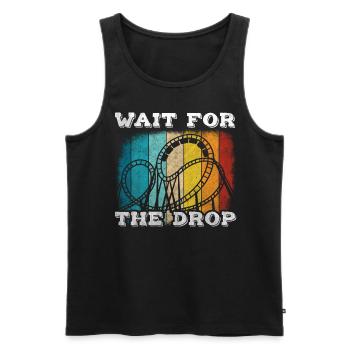 Wait For The Drop Roller Coaster - Men's Premium Organic Tank Top - black - Front - Michal (187cm)