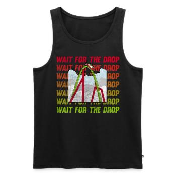 Wait For The Drop Roller Coaster - Men's Premium Organic Tank Top - black - Front - Michal (187cm)