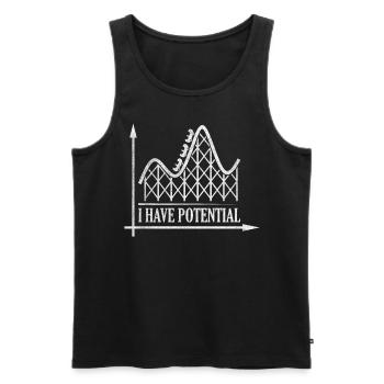 I have Potential Roller Coaster - Männer Premium Bio Tank Top - Schwarz - Vorne - Michal (187cm)