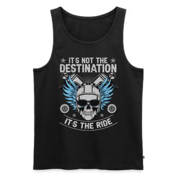 It's Not The Destination It's The Ride Biker - Männer Premium Bio Tank Top - Schwarz - Vorne - AI Model Male 178 light (178cm)
