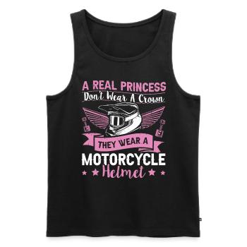 A Real Princess Dont Wear A Crown The Wear A - Männer Premium Bio Tank Top - Schwarz - Vorne - Michal (187cm)