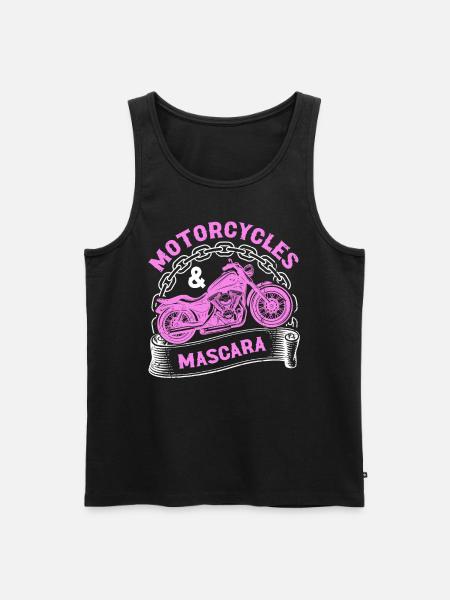Motorcycles & Mascara - Men's Premium Organic Tank Top - black
