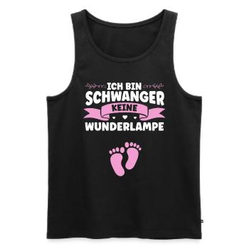 Ich bin schwanger und keine Wunderlampe - Männer Premium Bio Tank Top - Schwarz - Vorne - AI Model Male 178 light (178cm)