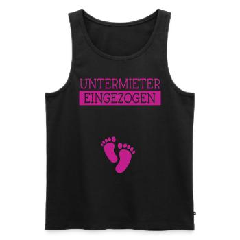 Untermieter Eingezogen - Schwanger Mama - Männer Premium Bio Tank Top - Schwarz - Vorne - AI Model Male 178 light (178cm)