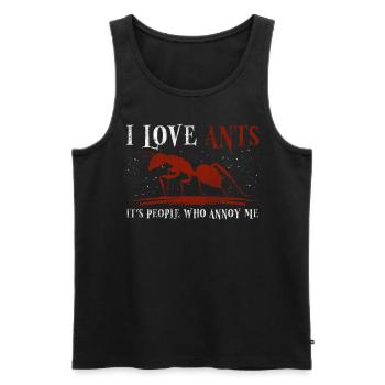 I Love Ants - It's People Who Annoy Me Ameisen - Men's Premium Organic Tank Top - black - Front - Michal (187cm)