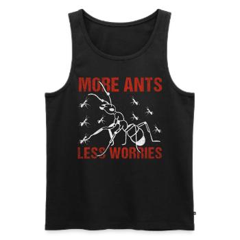 Plus de fourmis Moins de soucis Ameisen Farm - Débardeur bio Premium Homme - noir - Devant - Michal (187cm)