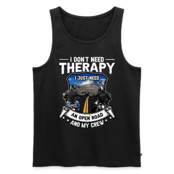 I Don't Need Therapy - Just More Time On My Cafe - Men's Premium Organic Tank Top - black - Front - Michal (187cm)