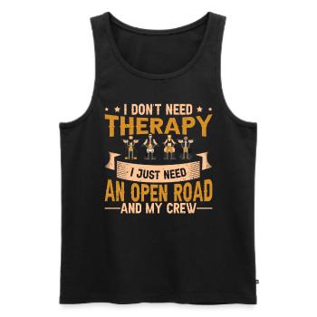 Don't Need Therapy Just More Time On My Cafe Racer - Men's Premium Organic Tank Top - black - Front - Michal (187cm)
