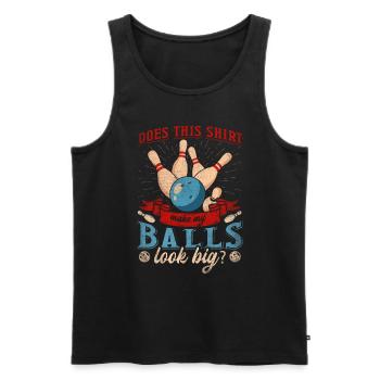 I'd Rather be Bowling retro for Man & Woman - Men's Premium Organic Tank Top - black - Front - AI Model Male 178 light (178cm)