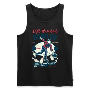 I'd Rather be Bowling retro for Man & Woman - Männer Premium Bio Tank Top - Schwarz - Vorne - AI Model Male 178 light (178cm)