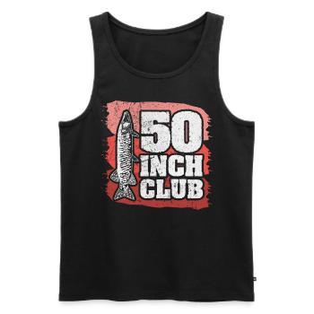 50 Inch Club Musky Fishing - Men's Premium Organic Tank Top - black - Front - Michal (187cm)