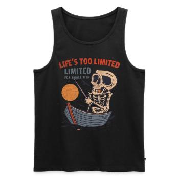 Life's Too Limited For Small Fish Musky Fishing - Men's Premium Organic Tank Top - black - Front - AI Model Male 178 light (178cm)
