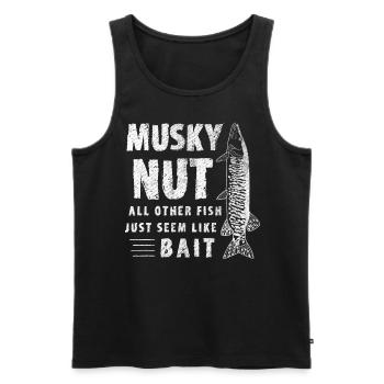 Musky Nut - All Other Fish Just Seem Like Bait - Men's Premium Organic Tank Top - black - Front - Michal (187cm)