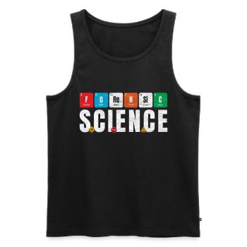 Chemical Elements Criminology - Men's Premium Organic Tank Top - black - Front - AI Model Male 178 light (178cm)