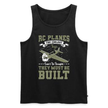 Les jouets les plus cool ne peuvent pas être achetés - Model Airplane - Débardeur bio Premium Homme - noir - Devant - Michal (187cm)
