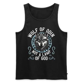 Wolf Of Odin Not A Lamp Of God Viking - Männer Premium Bio Tank Top - Schwarz - Vorne - AI Model Male 178 light (178cm)
