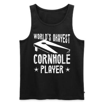 Le joueur de cornhole le plus correct du monde Lustiges cornhole - Débardeur bio Premium Homme - noir - Devant - Michal (187cm)