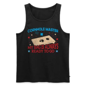 Cornhole Master My Bag Is Always Ready To Go - Men's Premium Organic Tank Top - black - Front - Michal (187cm)
