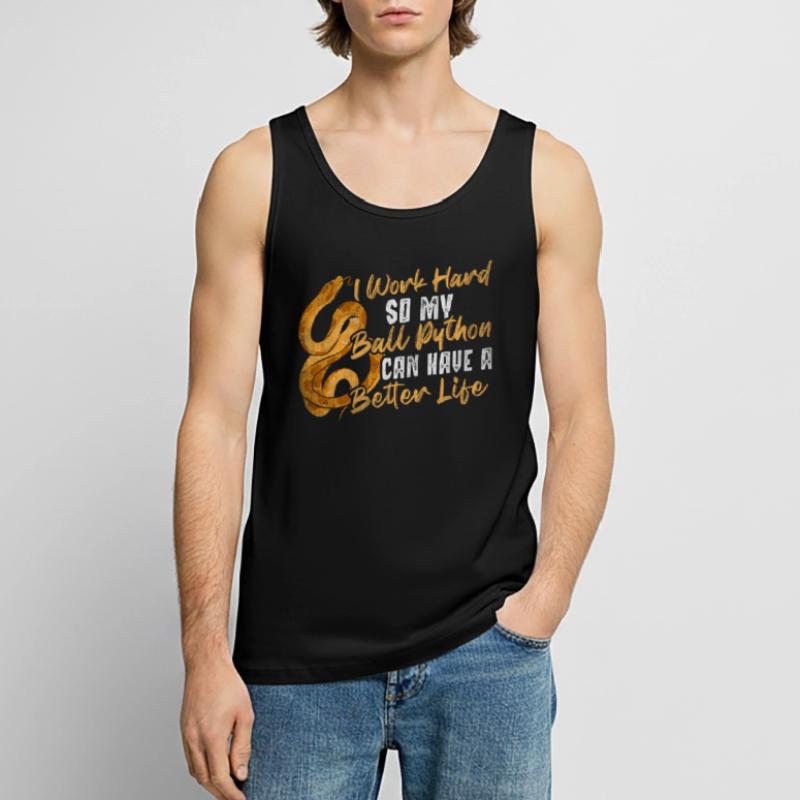 Don't Touch My Balls Snake King Python Men's Premium Organic Tank Top