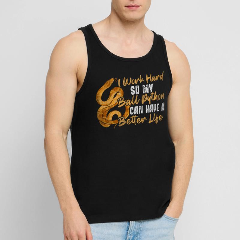 Don't Touch My Balls Snake King Python Men's Premium Organic Tank Top