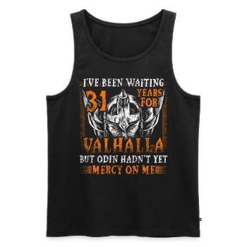 Waiting 31 Years for Valhalla 31st Birthday - Men's Premium Organic Tank Top - black - Front - Michal (187cm)
