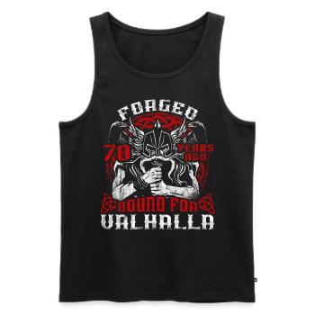 Forged 00 Years Ago For Valhalla 00. Geburtstag - Männer Premium Bio Tank Top - Schwarz - Vorne - Michal (187cm)