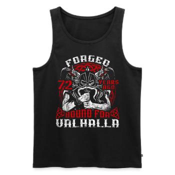 Forged 00 Years Ago For Valhalla 00. Geburtstag - Männer Premium Bio Tank Top - Schwarz - Vorne - Michal (187cm)