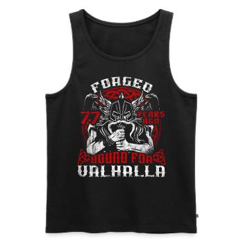 Forged 00 Years Ago For Valhalla 00. Geburtstag - Männer Premium Bio Tank Top - Schwarz - Vorne - Michal (187cm)