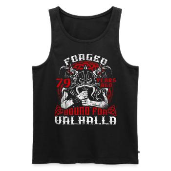 Forged 00 Years Ago For Valhalla 00. Geburtstag - Männer Premium Bio Tank Top - Schwarz - Vorne - Michal (187cm)