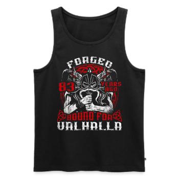 Forged 00 Years Ago For Valhalla 00. Geburtstag - Männer Premium Bio Tank Top - Schwarz - Vorne - Michal (187cm)