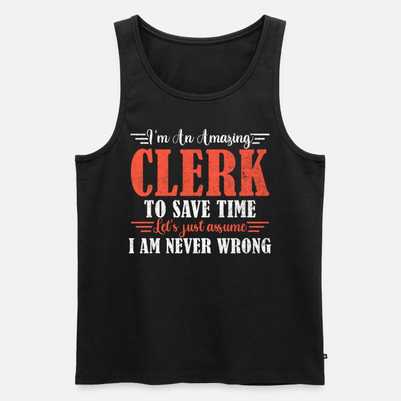 Awesome Clerk - Männer Premium Bio Tank Top - Schwarz