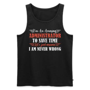 Awesome Administrator - Männer Premium Bio Tank Top - Schwarz - Vorne - AI Model Male 178 light (178cm)