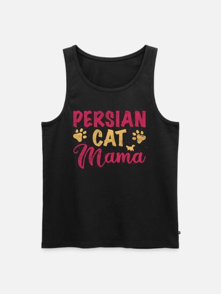 Persian Cat Mom - Männer Premium Bio Tank Top - Schwarz
