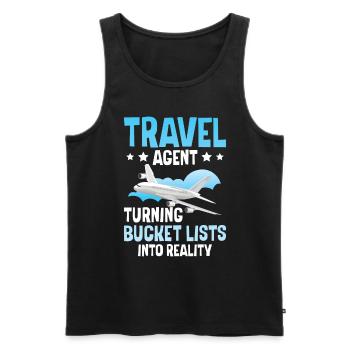 Turning Bucket Lists Into Reality Travel Agency - Men's Premium Organic Tank Top - black - Front - Michal (187cm)