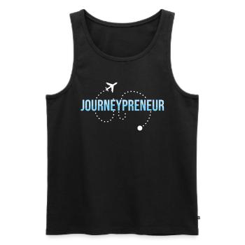 Agence de voyage Journey Preneur - Débardeur bio Premium Homme - noir - Devant - Michal (187cm)