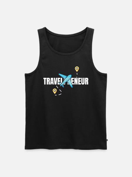 Travel Preneur Reisebüro - Männer Premium Bio Tank Top - Schwarz