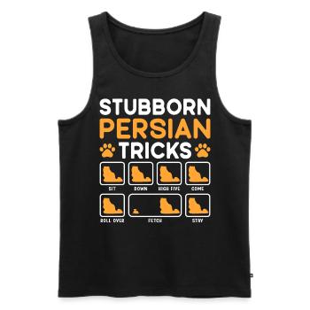 Stubborn Tricks Persian Cat - Männer Premium Bio Tank Top - Schwarz - Vorne - Michal (187cm)