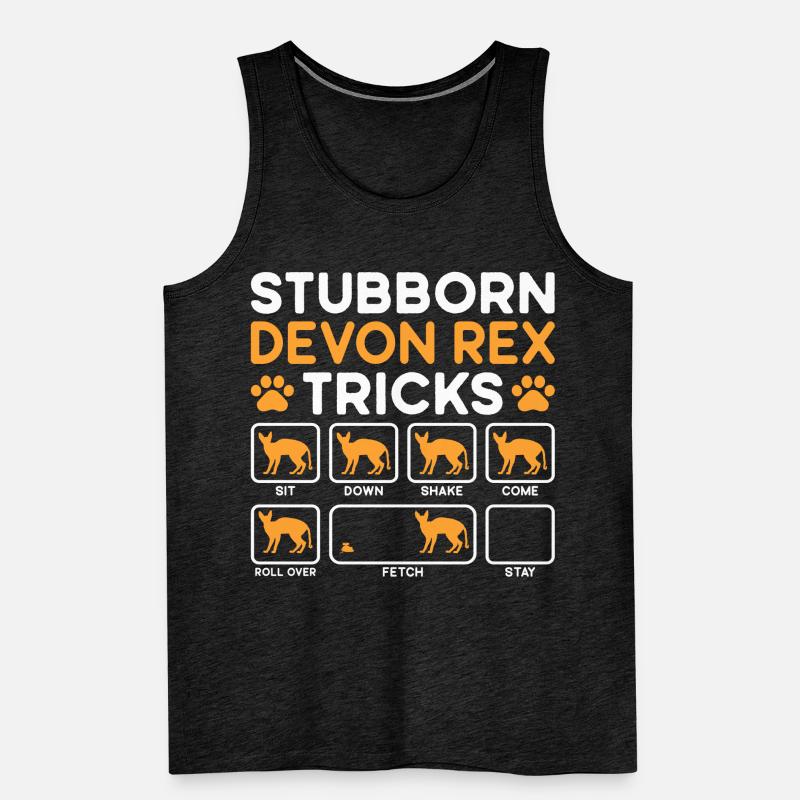 Stubborn Tricks Devon Rex Cat Männer Premium Bio Tank Top