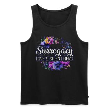 Surrogacy - Love's Silent Hero - Leihmutter - Männer Premium Bio Tank Top - Schwarz - Vorne - AI Model Male 178 light (178cm)