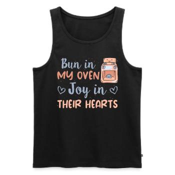 Bun In My Oven Joy In Their Hearts - Surrogate Mother - Men's Premium Organic Tank Top - black - Front - Michal (187cm)